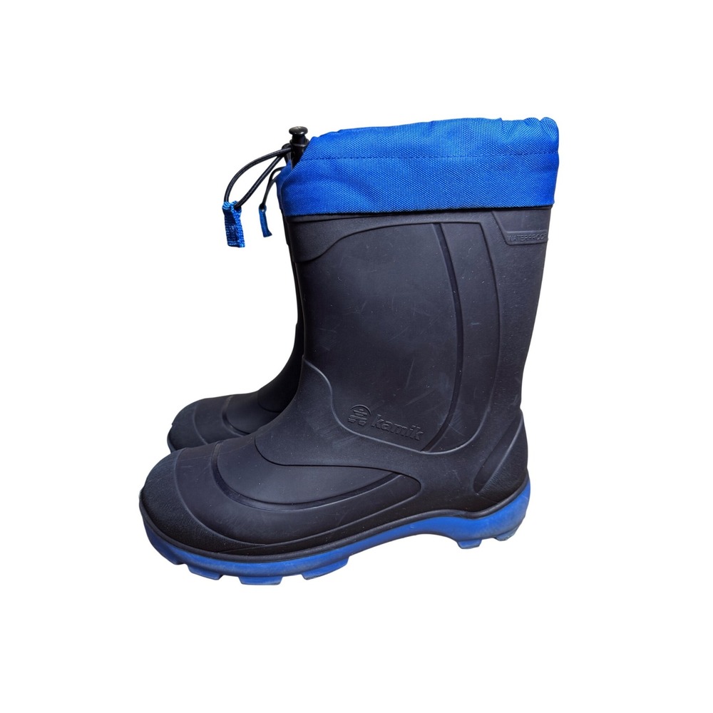 Kamik Snobuster 1 Kids Waterproof Snow Boots Size 6 Blue Gray Insulated